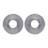 7512-02003 by DYNAMIC FRICTION COMPANY - Rotors-Drilled & Slotted-Silver w/ 5000 Advanced Brake Pads Incl Hdw