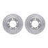 7512-02007 by DYNAMIC FRICTION COMPANY - Rotors-Drilled & Slotted-Silver w/ 5000 Advanced Brake Pads Incl Hdw