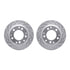 7512-02005 by DYNAMIC FRICTION COMPANY - Rotors-Drilled & Slotted-Silver w/ 5000 Advanced Brake Pads Incl Hdw