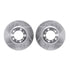 7512-02015 by DYNAMIC FRICTION COMPANY - Rotors-Drilled & Slotted-Silver w/ 5000 Advanced Brake Pads Incl Hdw