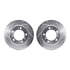 7512-02008 by DYNAMIC FRICTION COMPANY - Rotors-Drilled & Slotted-Silver w/ 5000 Advanced Brake Pads Incl Hdw