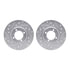 7512-76002 by DYNAMIC FRICTION COMPANY - Rotors-Drilled & Slotted-Silver w/ 5000 Advanced Brake Pads Incl Hdw