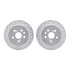 7512-76023 by DYNAMIC FRICTION COMPANY - Rotors-Drilled & Slotted-Silver w/ 5000 Advanced Brake Pads Incl Hdw