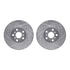 7512-76040 by DYNAMIC FRICTION COMPANY - Rotors-Drilled & Slotted-Silver w/ 5000 Advanced Brake Pads Incl Hdw