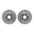 7512-76061 by DYNAMIC FRICTION COMPANY - Rotors-Drilled & Slotted-Silver w/ 5000 Advanced Brake Pads Incl Hdw