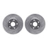 7512-76062 by DYNAMIC FRICTION COMPANY - Rotors-Drilled & Slotted-Silver w/ 5000 Advanced Brake Pads Incl Hdw