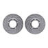 7512-76072 by DYNAMIC FRICTION COMPANY - Brake Rotor - Dimpled & Slotted - Silver w/5000 Brake Pads & HW Kit