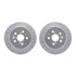 7512-76075 by DYNAMIC FRICTION COMPANY - Rotors-Drilled & Slotted-Silver w/ 5000 Advanced Brake Pads Incl Hdw