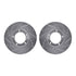 7512-76074 by DYNAMIC FRICTION COMPANY - Brake Rotor - Dimpled & Slotted - Silver w/5000 Brake Pads & HW Kit