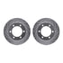 7512-76076 by DYNAMIC FRICTION COMPANY - Brake Rotor - Dimpled & Slotted - Silver w/5000 Brake Pads & HW Kit