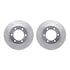 7512-76077 by DYNAMIC FRICTION COMPANY - Brake Rotor - Dimpled & Slotted - Silver w/5000 Brake Pads & HW Kit