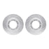 7512-76087 by DYNAMIC FRICTION COMPANY - Brake Rotor - Drilled & Slotted - Silver w/5000 Brake Pads & HW Kit