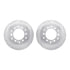 7512-76100 by DYNAMIC FRICTION COMPANY - Brake Rotor - Dimpled & Slotted - Silver w/5000 Brake Pads & HW Kit