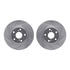 7512-76113 by DYNAMIC FRICTION COMPANY - Brake Rotor - Dimpled & Slotted - Silver w/5000 Brake Pads & HW Kit