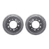 7512-76116 by DYNAMIC FRICTION COMPANY - Brake Rotor - Dimpled & Slotted - Silver w/5000 Brake Pads & HW Kit