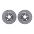 7512-76125 by DYNAMIC FRICTION COMPANY - Rotors-Drilled & Slotted-Silver w/ 5000 Advanced Brake Pads Incl Hdw