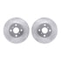 7512-76127 by DYNAMIC FRICTION COMPANY - Rotors-Drilled & Slotted-Silver w/ 5000 Advanced Brake Pads Incl Hdw