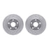 7512-76130 by DYNAMIC FRICTION COMPANY - Brake Rotor - Dimpled & Slotted - Silver w/5000 Brake Pads & HW Kit