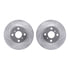 7512-76128 by DYNAMIC FRICTION COMPANY - Rotors-Drilled & Slotted-Silver w/ 5000 Advanced Brake Pads Incl Hdw