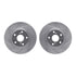 7512-76131 by DYNAMIC FRICTION COMPANY - Brake Rotor - Dimpled & Slotted - Silver w/5000 Brake Pads & HW Kit