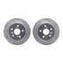 7512-76133 by DYNAMIC FRICTION COMPANY - Brake Rotor - Dimpled & Slotted - Silver w/5000 Brake Pads & HW Kit