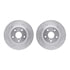 7512-76132 by DYNAMIC FRICTION COMPANY - Rotors-Drilled & Slotted-Silver w/ 5000 Advanced Brake Pads Incl Hdw