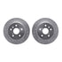 7512-76134 by DYNAMIC FRICTION COMPANY - Brake Rotor - Dimpled & Slotted - Silver w/5000 Brake Pads & HW Kit