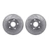 7512-76138 by DYNAMIC FRICTION COMPANY - Brake Rotor - Dimpled & Slotted - Silver w/5000 Brake Pads & HW Kit
