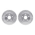 7512-76139 by DYNAMIC FRICTION COMPANY - Rotors-Drilled & Slotted-Silver w/ 5000 Advanced Brake Pads Incl Hdw