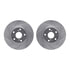 7512-76143 by DYNAMIC FRICTION COMPANY - Brake Rotor - Dimpled & Slotted - Silver w/5000 Brake Pads & HW Kit