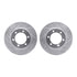 7512-76145 by DYNAMIC FRICTION COMPANY - Brake Rotor - Dimpled & Slotted - Silver w/5000 Brake Pads & HW Kit