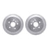 7512-76150 by DYNAMIC FRICTION COMPANY - Brake Rotor - Dimpled & Slotted - Silver w/5000 Brake Pads & HW Kit