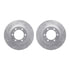 7512-76148 by DYNAMIC FRICTION COMPANY - Brake Rotor - Dimpled & Slotted - Silver w/5000 Brake Pads & HW Kit