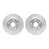 7512-76158 by DYNAMIC FRICTION COMPANY - Brake Rotor - Dimpled & Slotted - Silver w/5000 Brake Pads & HW Kit