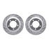 7512-76161 by DYNAMIC FRICTION COMPANY - Brake Rotor - Dimpled & Slotted - Silver w/5000 Brake Pads & HW Kit