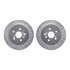 7512-76165 by DYNAMIC FRICTION COMPANY - Brake Rotor - Dimpled & Slotted - Silver w/5000 Brake Pads & HW Kit