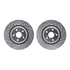 7512-76164 by DYNAMIC FRICTION COMPANY - Brake Rotor - Dimpled & Slotted - Silver w/5000 Brake Pads & HW Kit