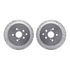 7512-76167 by DYNAMIC FRICTION COMPANY - Brake Rotor - Dimpled & Slotted - Silver w/5000 Brake Pads & HW Kit