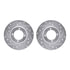 7512-80004 by DYNAMIC FRICTION COMPANY - Brake Rotor - Dimpled & Slotted - Silver w/5000 Brake Pads & HW Kit