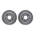 7512-80008 by DYNAMIC FRICTION COMPANY - Rotors-Drilled & Slotted-Silver w/ 5000 Advanced Brake Pads Incl Hdw