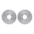 7512-80018 by DYNAMIC FRICTION COMPANY - Rotors-Drilled & Slotted-Silver w/ 5000 Advanced Brake Pads Incl Hdw