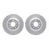 7512-80036 by DYNAMIC FRICTION COMPANY - Rotors-Drilled & Slotted-Silver w/ 5000 Advanced Brake Pads Incl Hdw