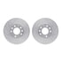 7512-80037 by DYNAMIC FRICTION COMPANY - Rotors-Drilled & Slotted-Silver w/ 5000 Advanced Brake Pads Incl Hdw