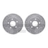 7512-80041 by DYNAMIC FRICTION COMPANY - Rotors-Drilled & Slotted-Silver w/ 5000 Advanced Brake Pads Incl Hdw