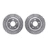 7512-80053 by DYNAMIC FRICTION COMPANY - Rotors-Drilled & Slotted-Silver w/ 5000 Advanced Brake Pads Incl Hdw