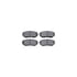 7512-80067 by DYNAMIC FRICTION COMPANY - Brake Rotor - Dimpled & Slotted - Silver w/5000 Brake Pads & HW Kit