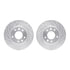 7512-80103 by DYNAMIC FRICTION COMPANY - Rotors-Drilled & Slotted-Silver w/ 5000 Advanced Brake Pads Incl Hdw