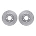 7512-80137 by DYNAMIC FRICTION COMPANY - Rotors-Drilled & Slotted-Silver w/ 5000 Advanced Brake Pads Incl Hdw