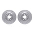 7512-80211 by DYNAMIC FRICTION COMPANY - Rotors-Drilled & Slotted-Silver w/ 5000 Advanced Brake Pads Incl Hdw