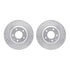 7512-80214 by DYNAMIC FRICTION COMPANY - Rotors-Drilled & Slotted-Silver w/ 5000 Advanced Brake Pads Incl Hdw